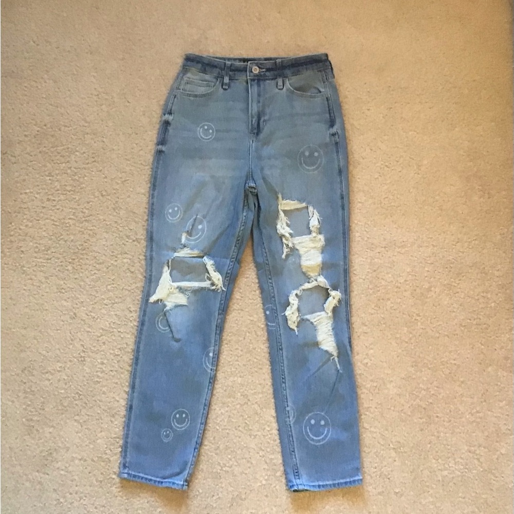 Hollister Light Blue Distressed Boyfriend Jeans